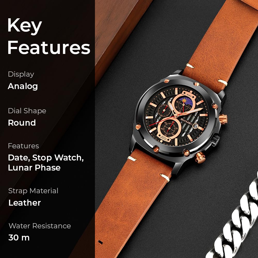 Luxury Multifunction Analog Wrist Watch for men