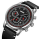 Analog Watch for Men with Black Black Leather Strap and Round Dial for Casual & Formal Wear