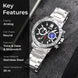 Analog Watch for Men with Silver Stainless Steel Strap and Round Dial for Casual & Formal Wear