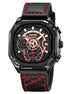 Analog Watch for Men with Black Leather Strap and Round Dial for Casual & Formal Wear