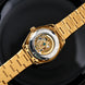 Automatic Watch for Men with Gold Stainless Steel Strap and Round Dial for Casual & Formal Wear