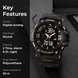 Analog-Digital Watch for Kids with Black Silicone Strap and Round Dial for Casual & Formal Wear