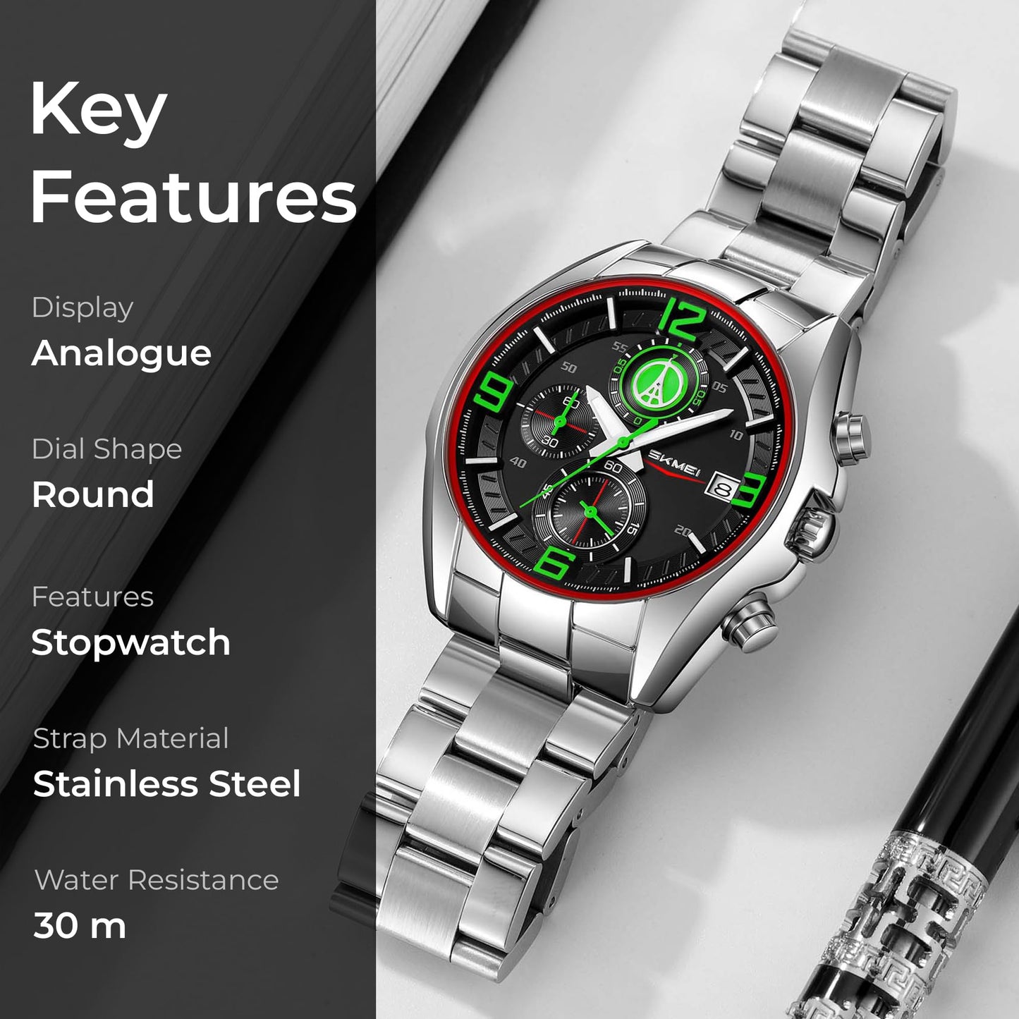 Multi Dial Analog Wrist Watch for men