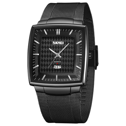 Elegant Rectangular Analog Wrist Watch for men