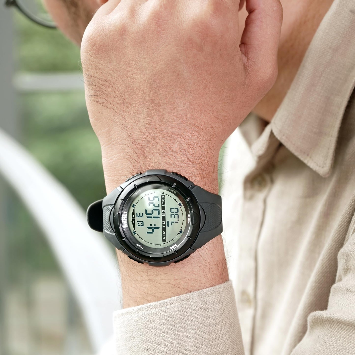 Digital Sports Wrist Watch with Flexible Strap For Men