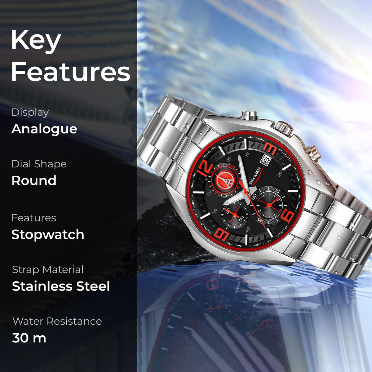 Wrist Watch for Men & Women with Classic Durable Strap and Round Dial for Casual & Formal Wear