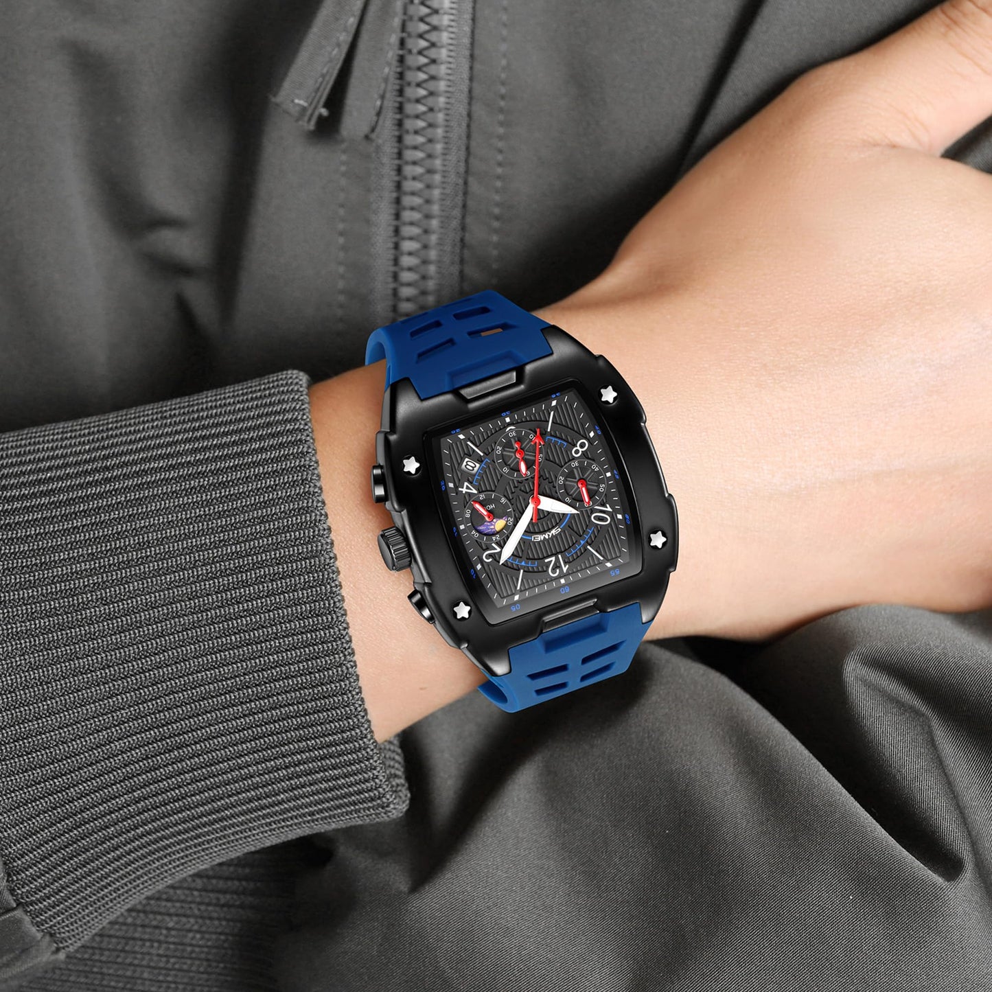 Square Dial Analog Wrist Watch for men