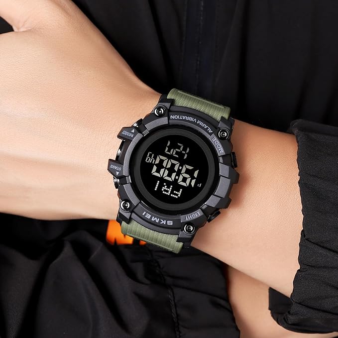 Skmei Digital Black Dial ABS-TPU Case TPU Strap Watch for Men - 2313