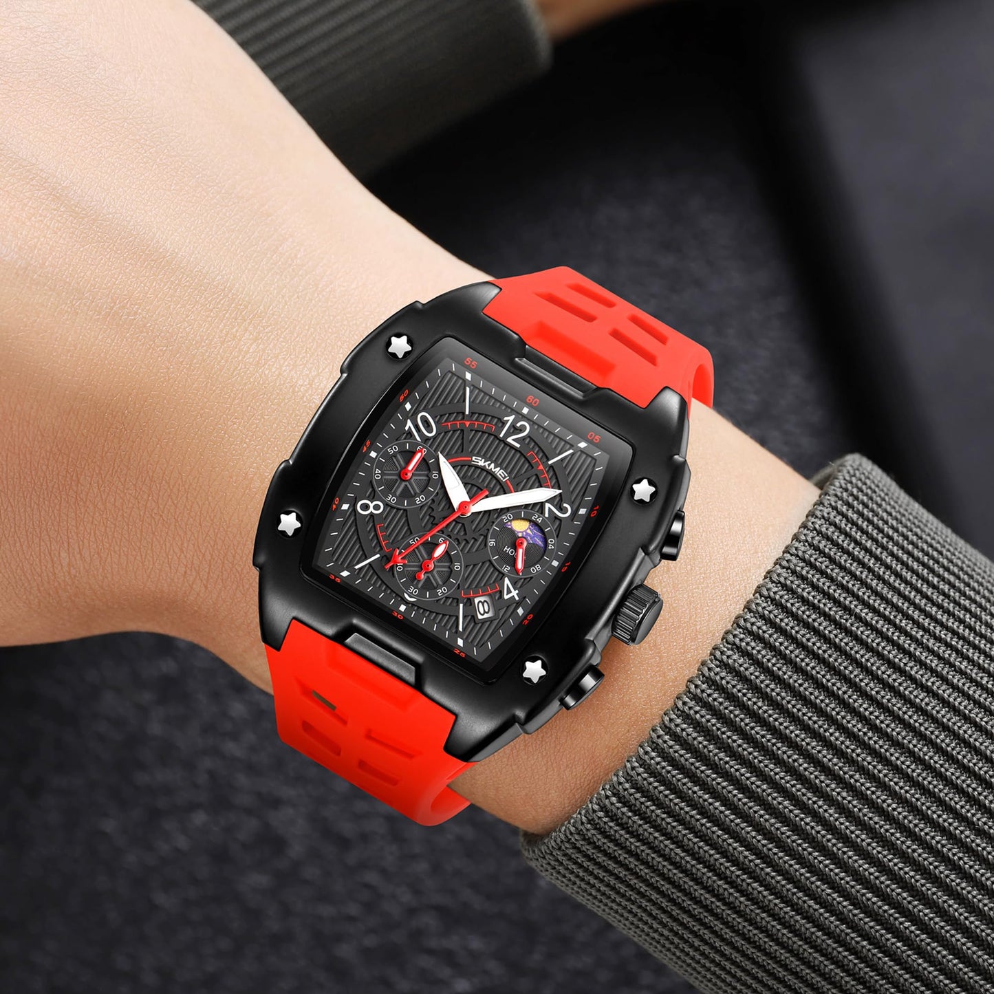 Square Dial Analog Wrist Watch for men