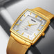 Analog Watch for Men with Gold Silver Stainless Steel Strap and Round Dial for Casual & Formal Wear