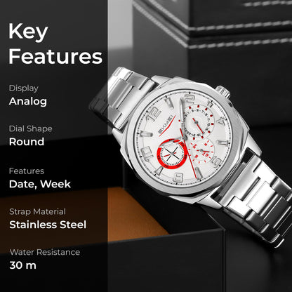 Premium Analog Wrist Watch with Multifunction Dial for men
