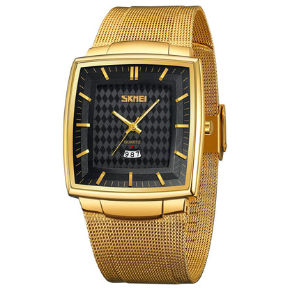 Elegant Rectangular Analog Wrist Watch for men
