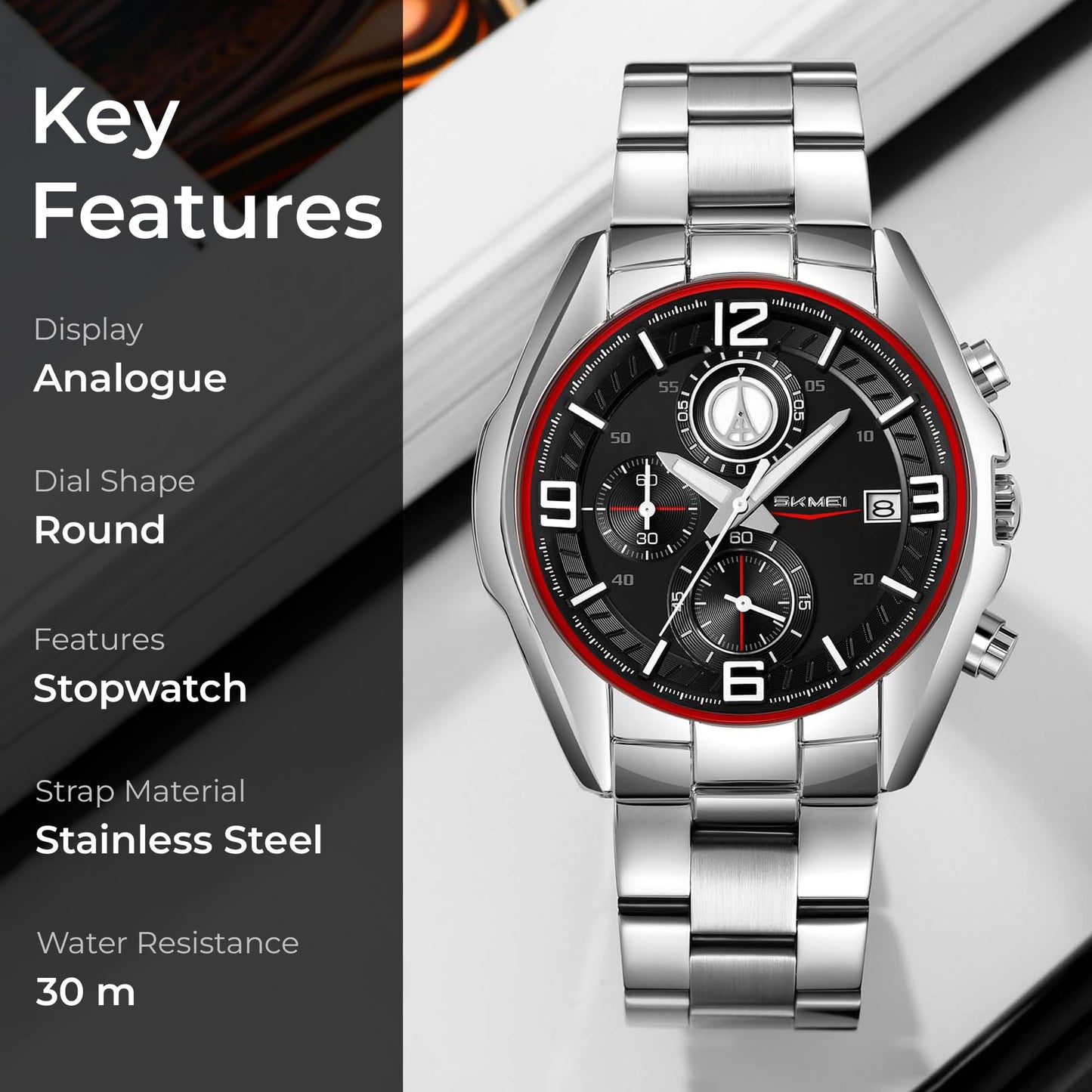 Multi Dial Analog Wrist Watch for men