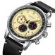Analog Watch for Men with Black Belge Leather Strap and Round Dial for Casual & Formal Wear