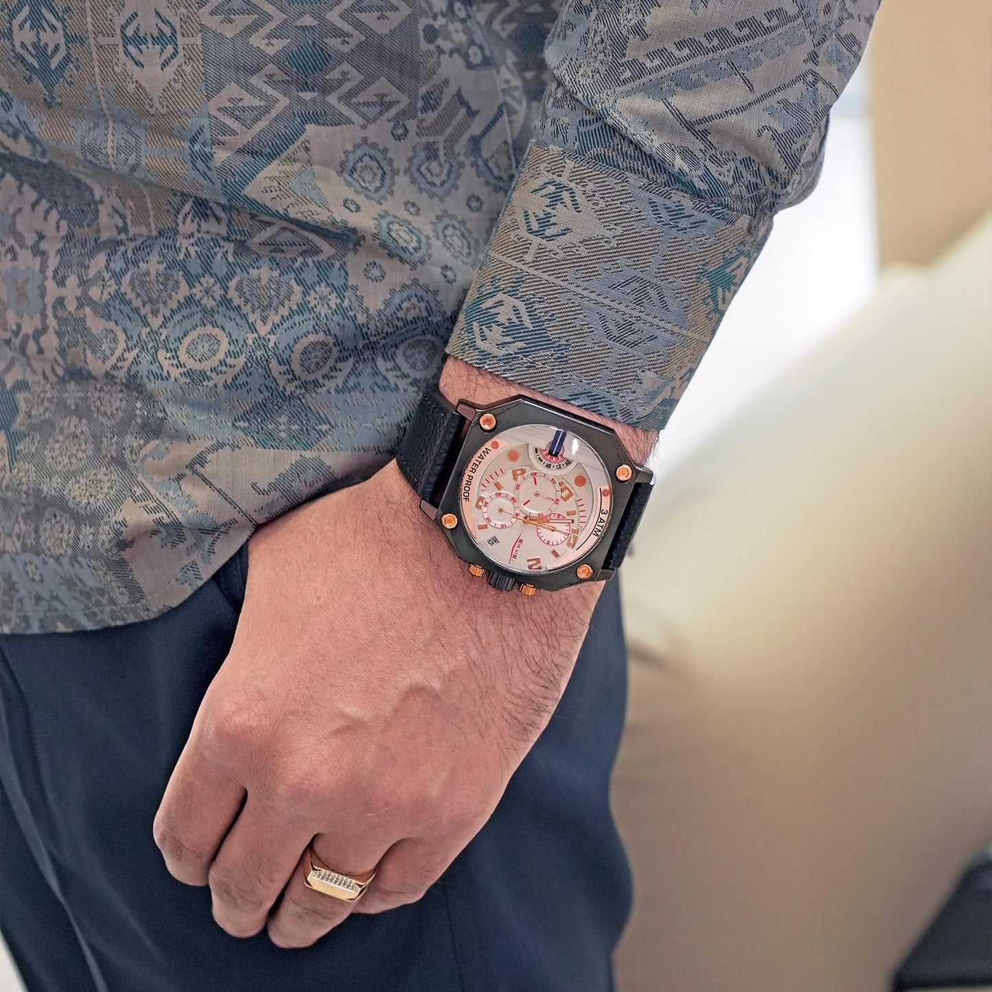 Multi Dial Analog Wrist Watch for men