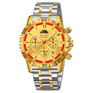 Luxury Multifunction Analog Wrist Watch with Metal Bracelet for men