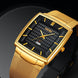 Analog Watch for Men with Gold Black Stainless Steel Strap and Round Dial for Casual & Formal Wear