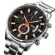 Analog-Digital Watch for Men with Silver Black Metal Strap and Round Dial for Casual & Formal Wear