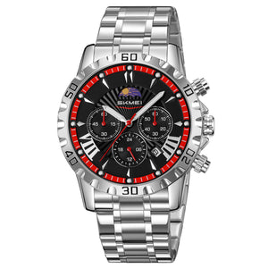 Luxury Multifunction Analog Wrist Watch with Metal Bracelet for men
