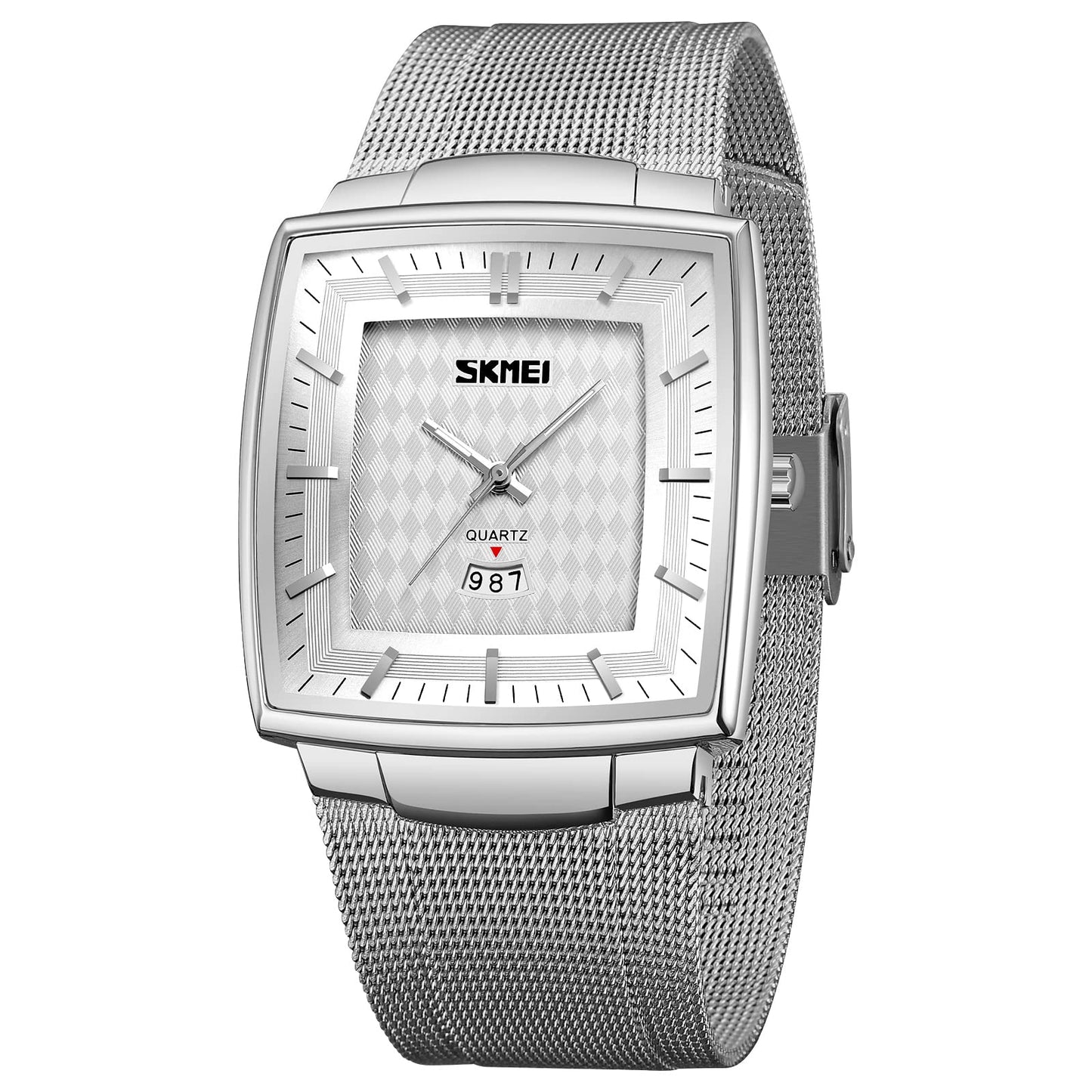Elegant Rectangular Analog Wrist Watch for men