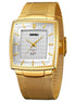 Analog Watch for Men with Gold Silver Stainless Steel Strap and Round Dial for Casual & Formal Wear