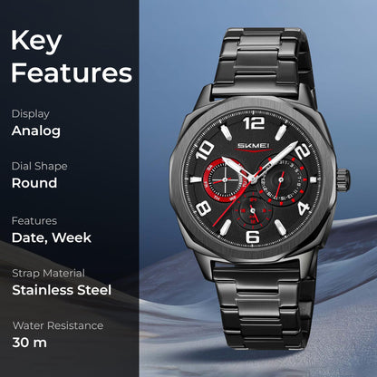 Premium Analog Wrist Watch with Multifunction Dial for men