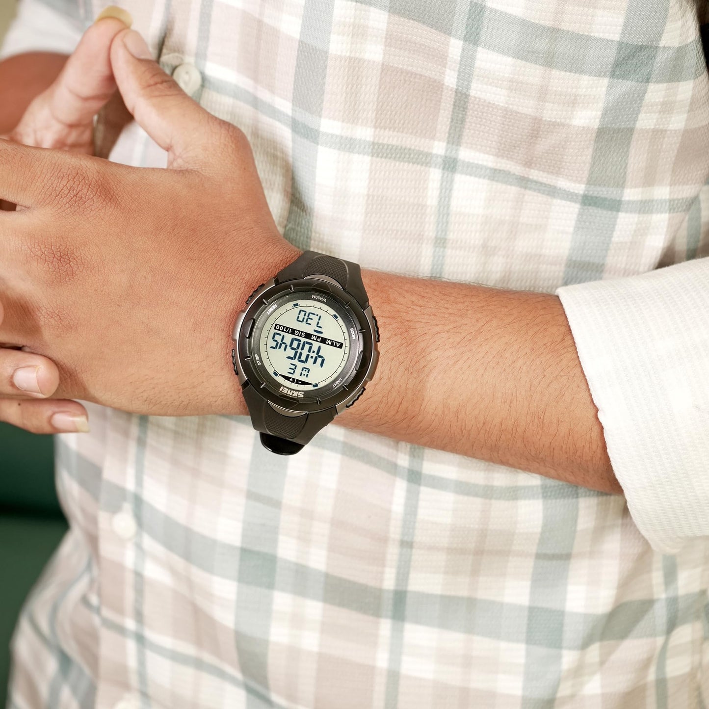 Digital Sports Wrist Watch with Flexible Strap For Men