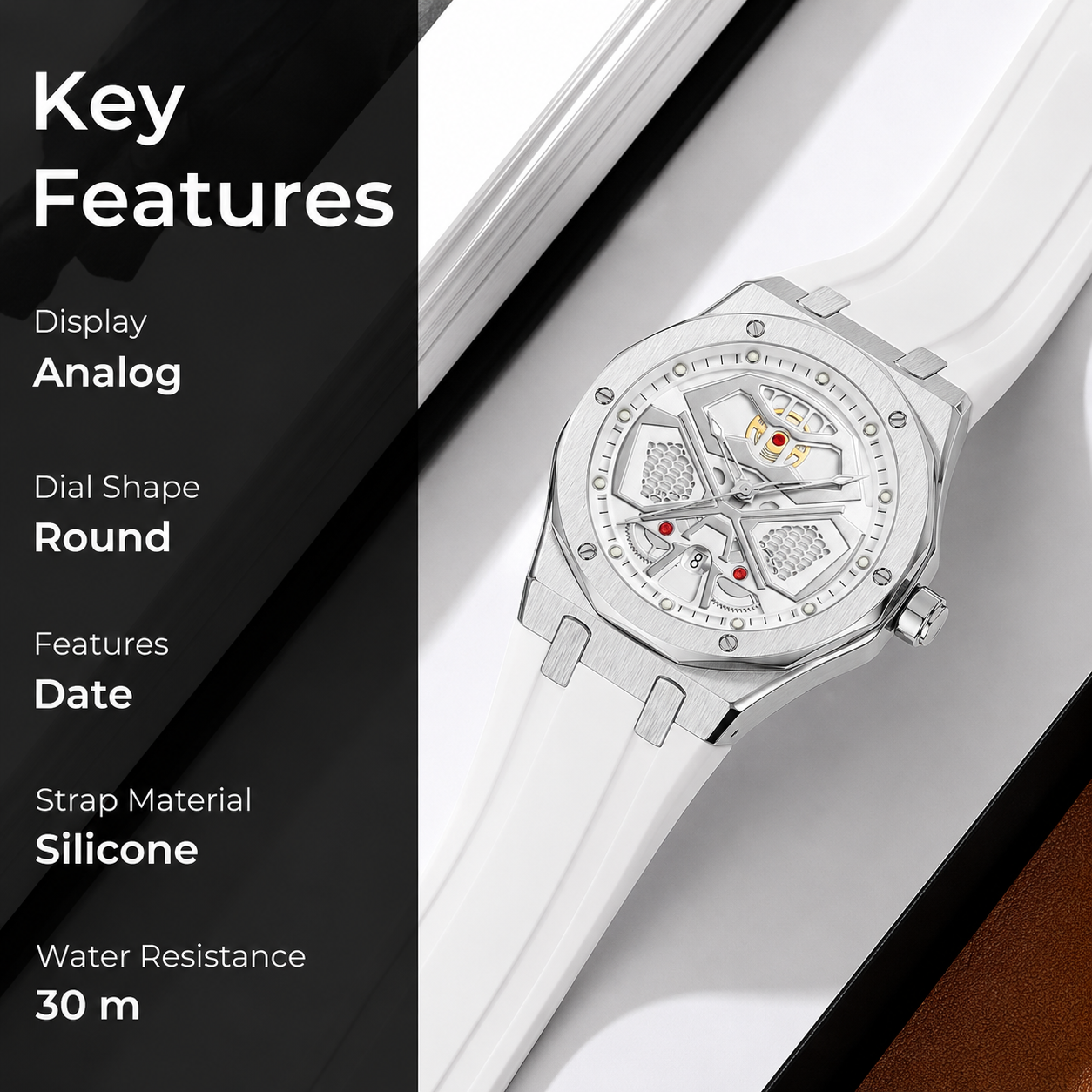 Luxury Skeleton Analog Wrist Watch for men
