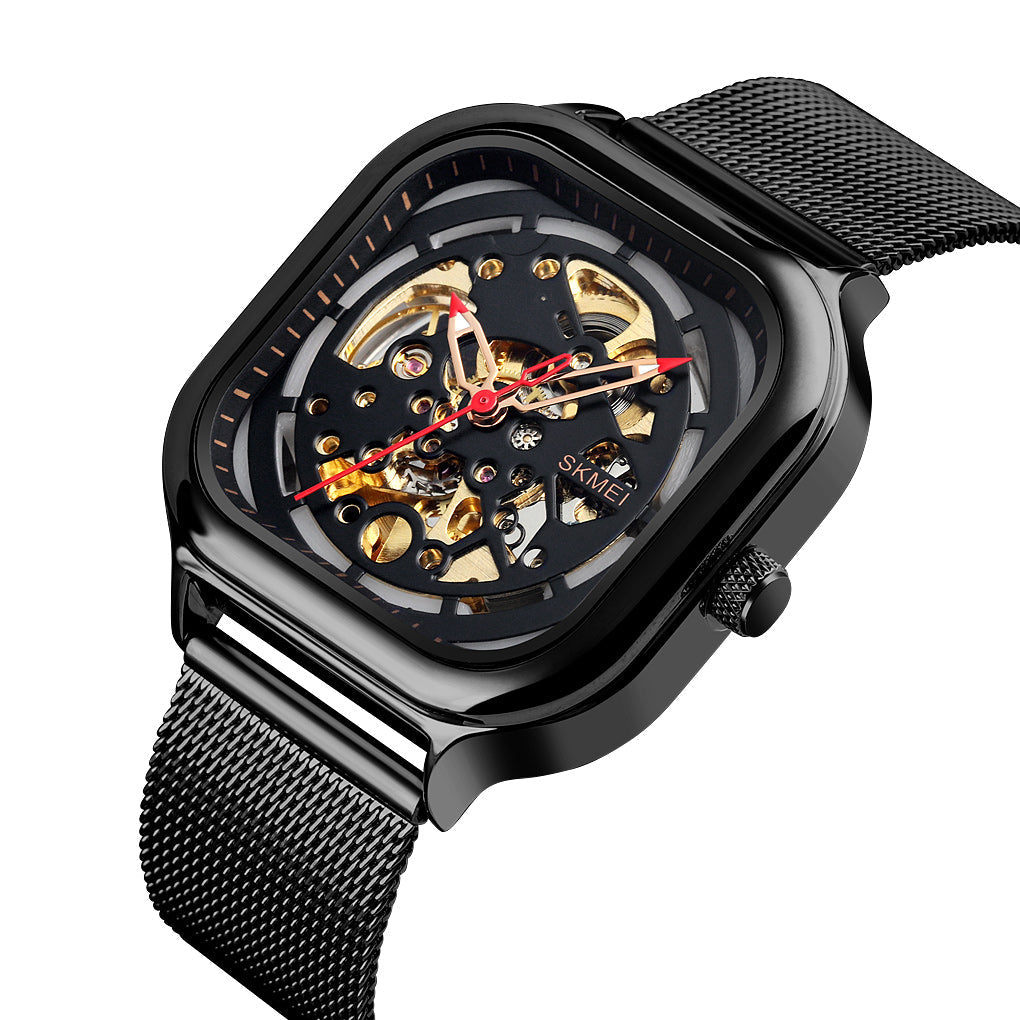 Skmei Automatic Analog Dial Stainless Steel Strap Watch for Men