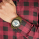 Digital Watch for Men with Army Green Polyurethane Strap and Round Dial for Casual & Formal Wear