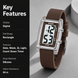 Digital Watch for Kids with Brown Silicone Strap and Round Dial for Casual & Formal Wear