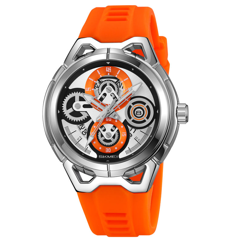 Skmei Quartz Analog Dial Silica Gel Strap Watch for Men - 9349