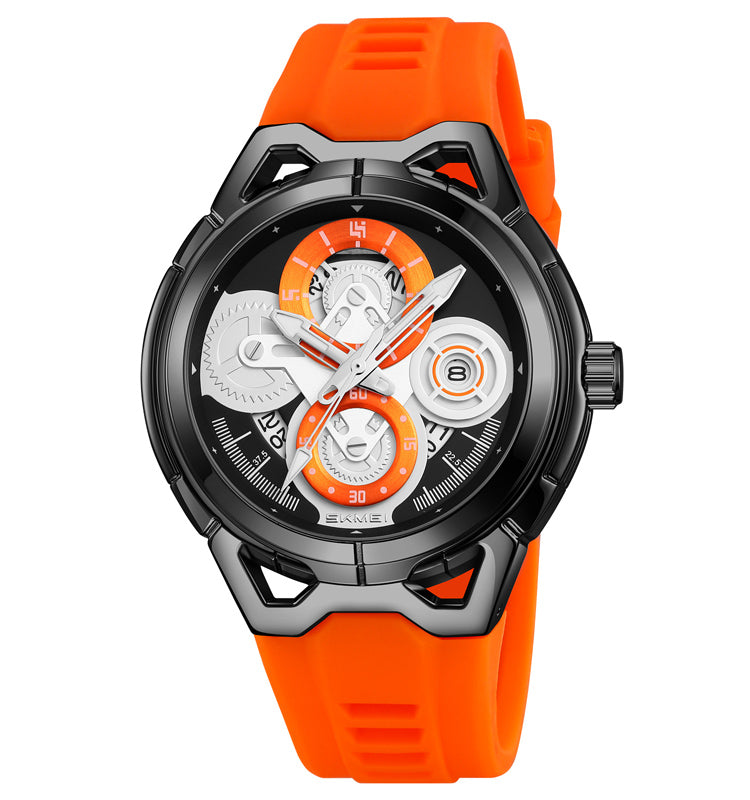 Skmei Quartz Analog Dial Silica Gel Strap Watch for Men - 9349