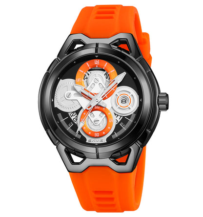 Skmei Quartz Analog Dial Silica Gel Strap Watch for Men - 9349