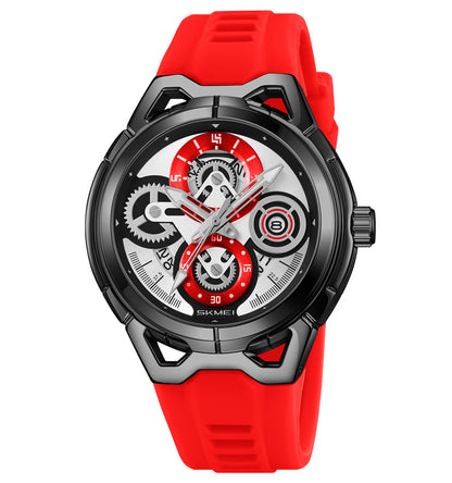 Skmei Quartz Analog Dial Silica Gel Strap Watch for Men - 9349