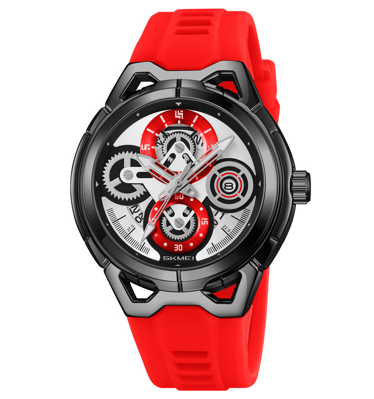 Skmei Quartz Analog Dial Silica Gel Strap Watch for Men - 9349