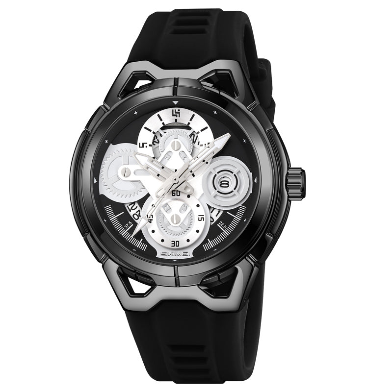 Skmei Quartz Analog Dial Silica Gel Strap Watch for Men - 9349