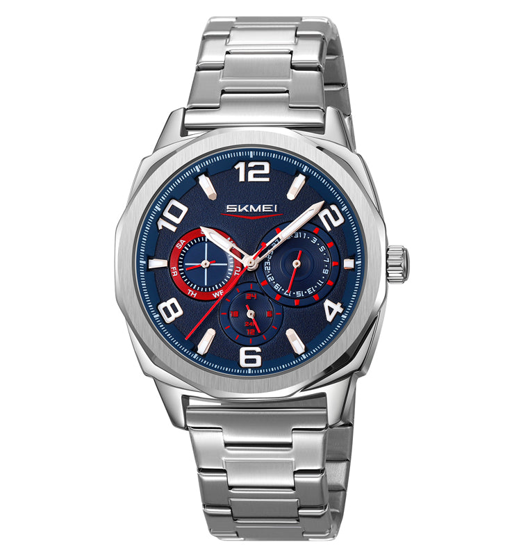 Skmei Quartz Analog Dial Stainless Steel Strap Watch for Men - 9350