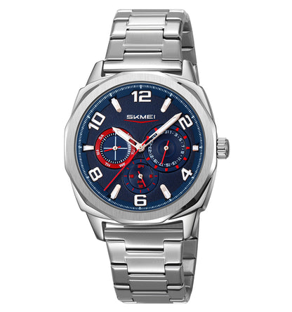 Skmei Quartz Analog Dial Stainless Steel Strap Watch for Men - 9350