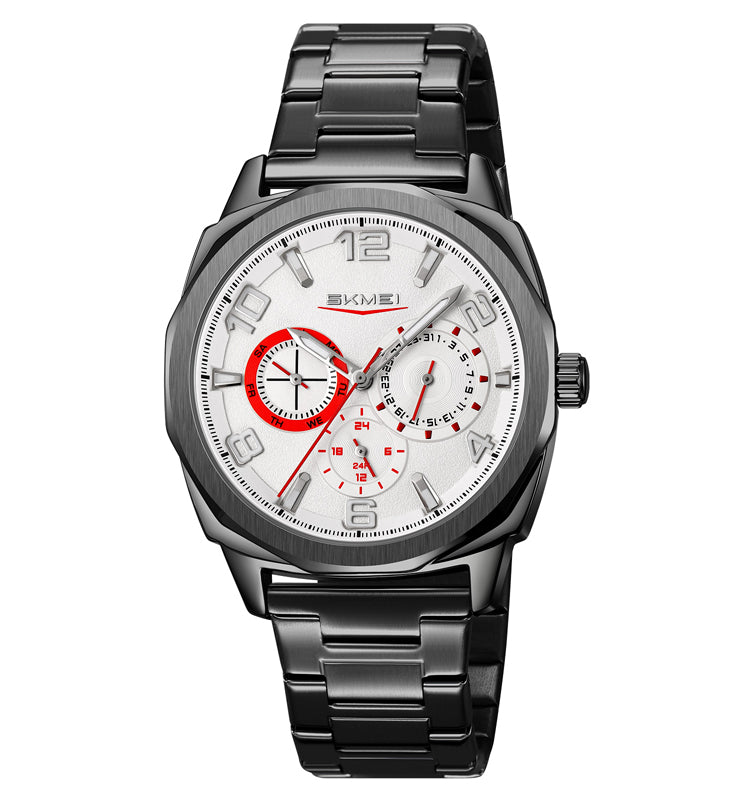 Skmei Quartz Analog Dial Stainless Steel Strap Watch for Men - 9350