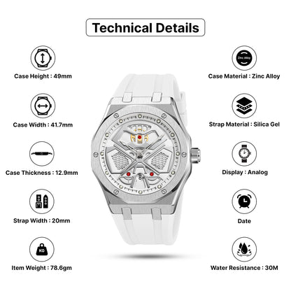 Skmei Quartz Analog Dial Silica Gel Strap Watch for Men - 9362