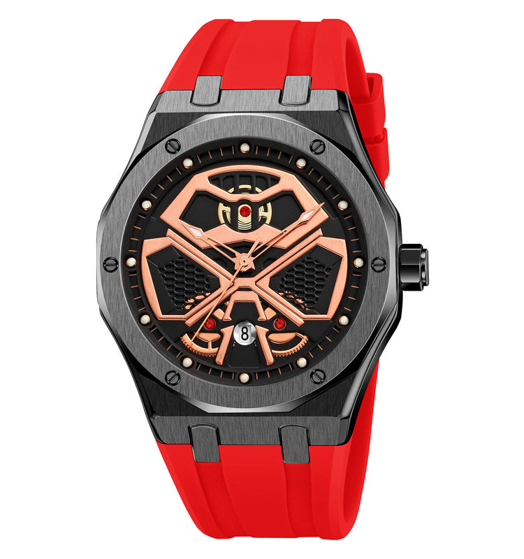 Skmei Quartz Analog Dial Silica Gel Strap Watch for Men - 9362