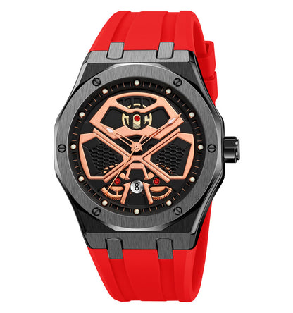 Skmei Quartz Analog Dial Silica Gel Strap Watch for Men - 9362