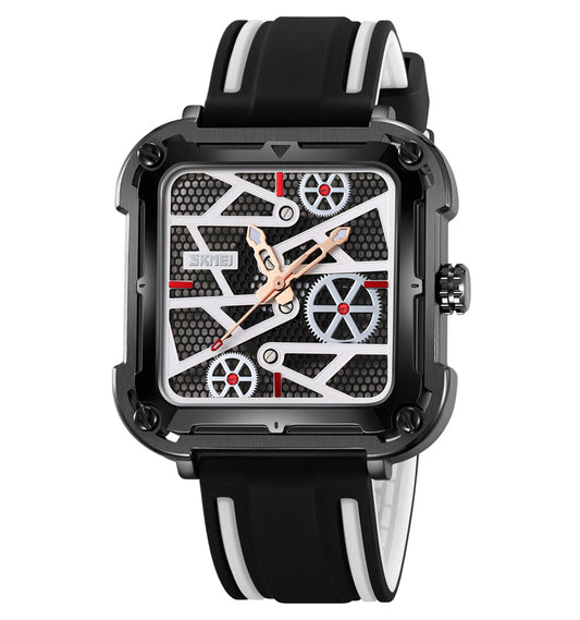 Skmei Quartz Analog Dial Silica Gel Strap Watch for Men - 9363