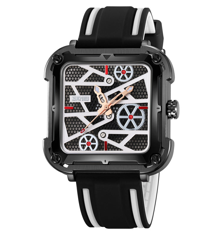 Skmei Quartz Analog Dial Silica Gel Strap Watch for Men - 9363