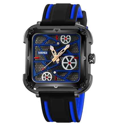 Skmei Quartz Analog Dial Silica Gel Strap Watch for Men - 9363