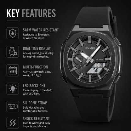 Luxury Analog Digital Sports Wrist Watch for Men