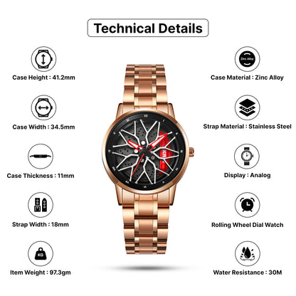 Skmei Quartz Analog Dial Stainless Steel Strap Watch for Women - 2191