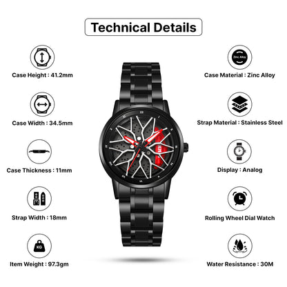 Skmei Quartz Analog Dial Stainless Steel Strap Watch for Women - 2191