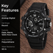 Analog-Digital Watch for Men with Black Polyurethane Strap and Round Dial for Casual & Formal Wear